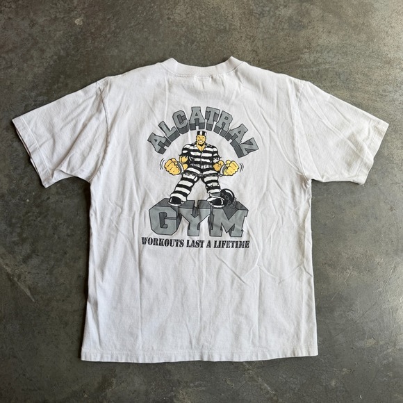 crazy shirts Other - Vintage Crazy Shirts Alcatraz Gym Double Sided Graphic Shirt Mens Medium Hawaii